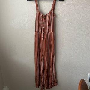AE Striped Rust Jumpsuit